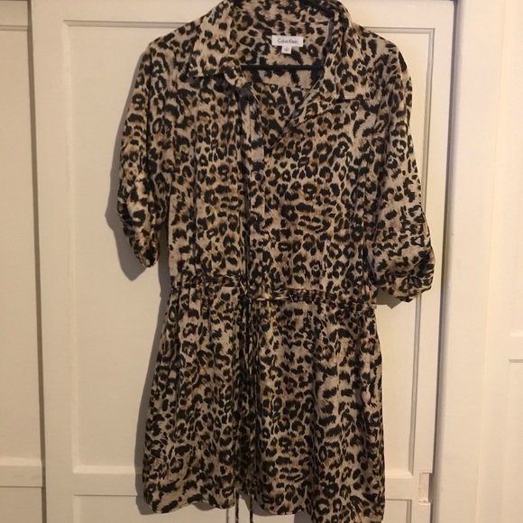 Calvin Klein Cheetah Tunic - Picture 1 of 7